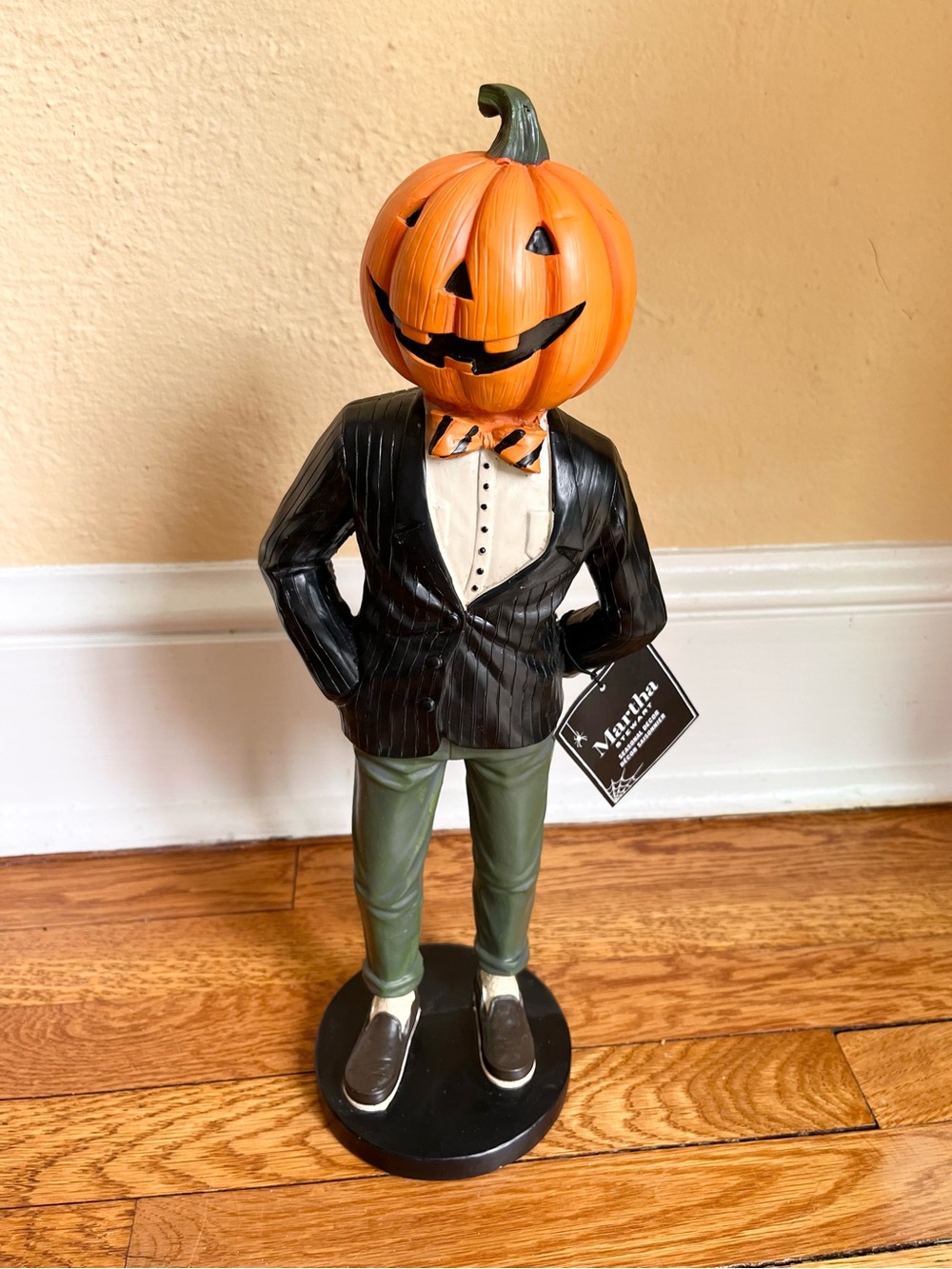 MARTHA STEWART Halloween Dapper Jack Mr. Pumpkin Statue Decor NEW